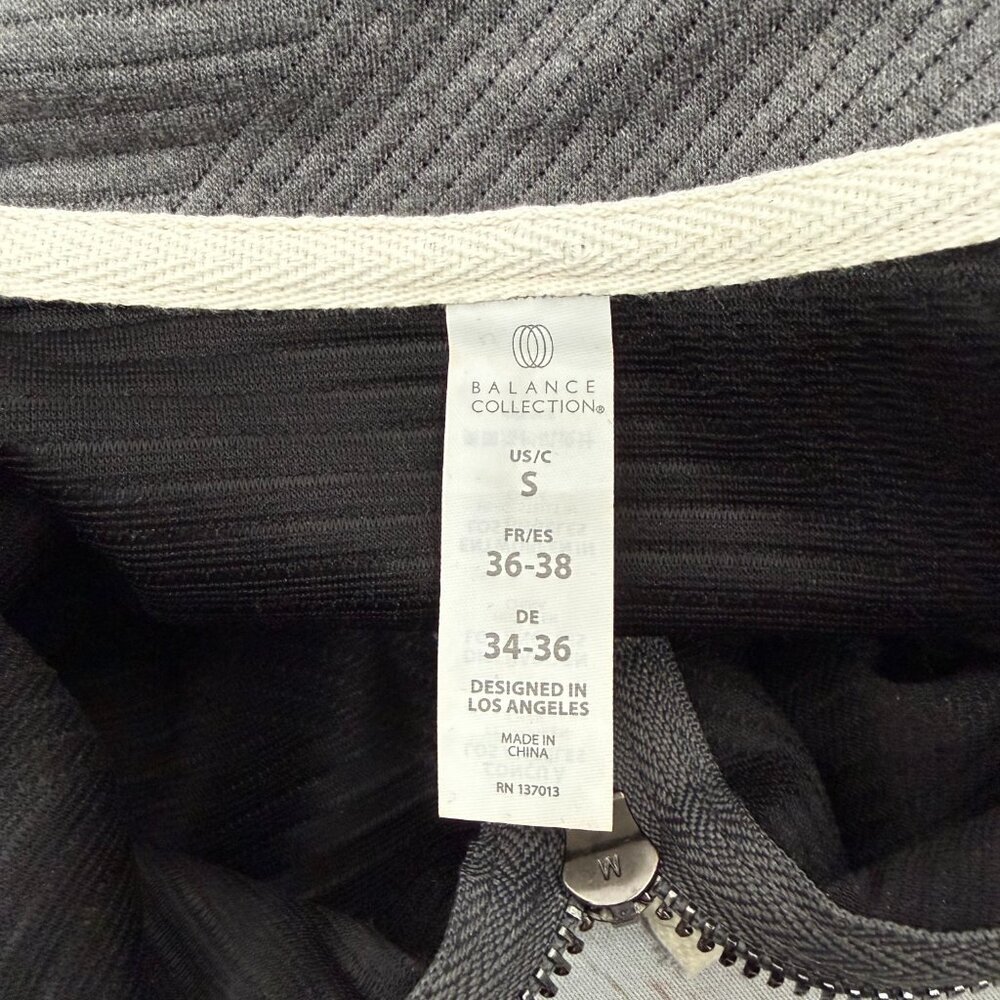 Balance Collection Whitley 1/4 Zip Textured Pullover Small Charcoal - Picture 6 of 7